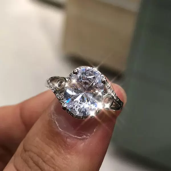 Handmade 3 ct Oval Cut Sapphire Engagement Ring