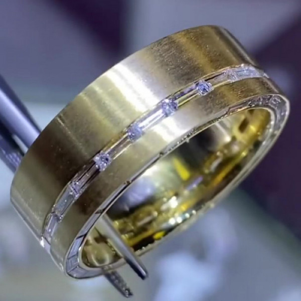 1.65ct Multi-Cut White Sapphire Eternity Band in Gold