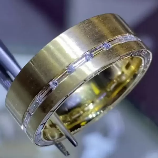 1.65ct Multi-Cut White Sapphire Eternity Band in Gold