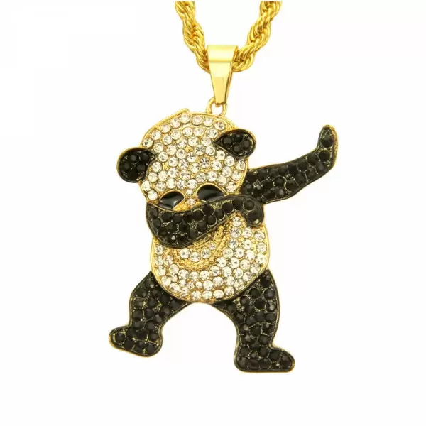 Men's Gold Panda Necklace