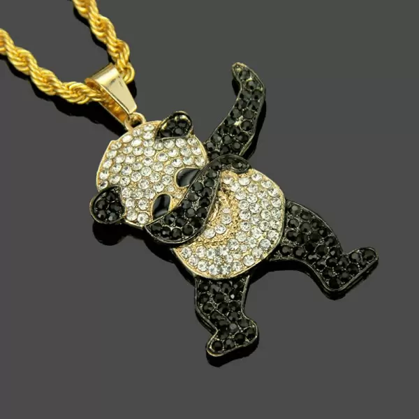 Men's Gold Panda Necklace
