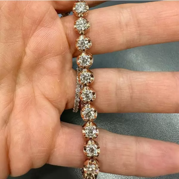 12ctw Round Cut White Sapphire Scalloped Butterfly Bracelet