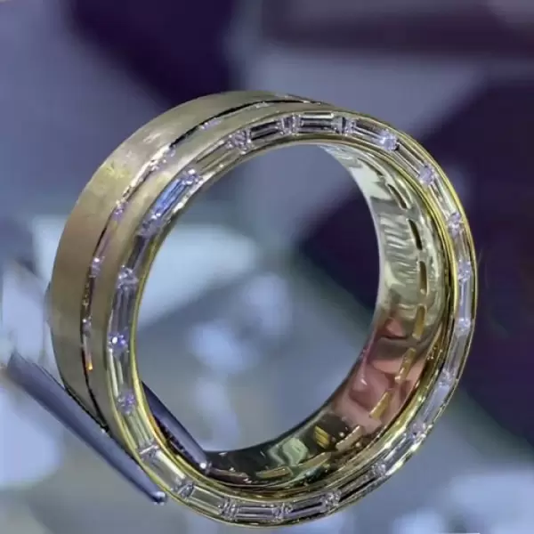 1.65ct Multi-Cut White Sapphire Eternity Band in Gold