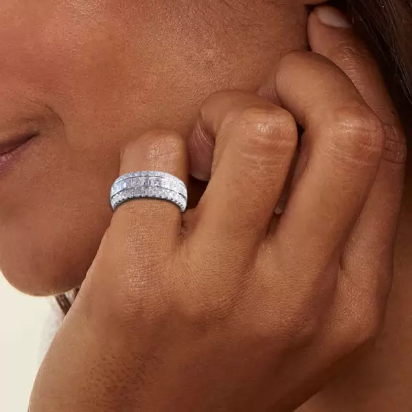 Emerald Cut Lab Created White Sapphire SayaBling