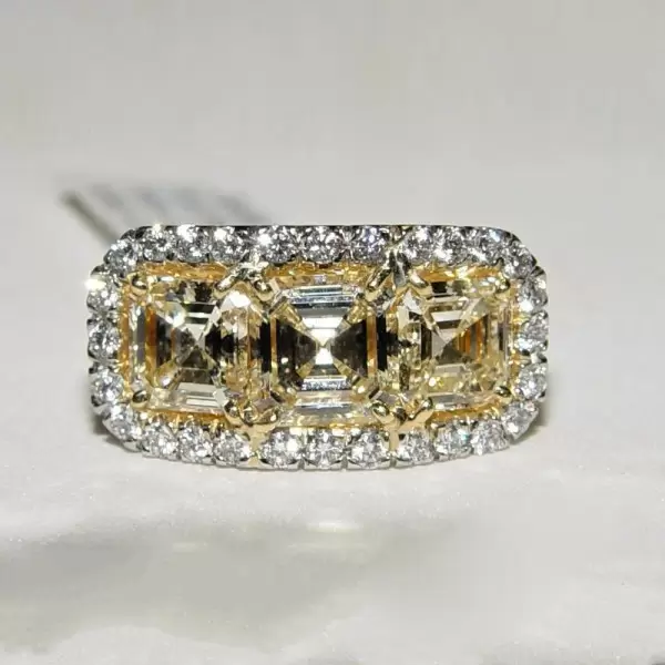 Asscher cut yellow sapphire store