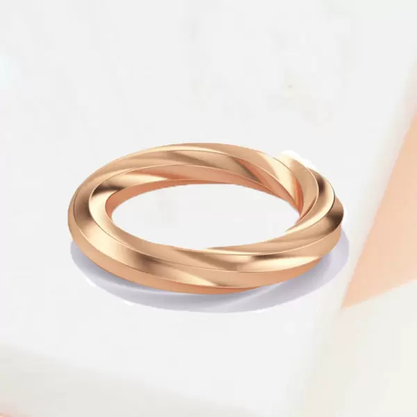 Classic High Polish Twist Wedding Band