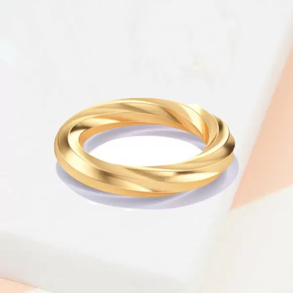 Classic High Polish Twist Wedding Band