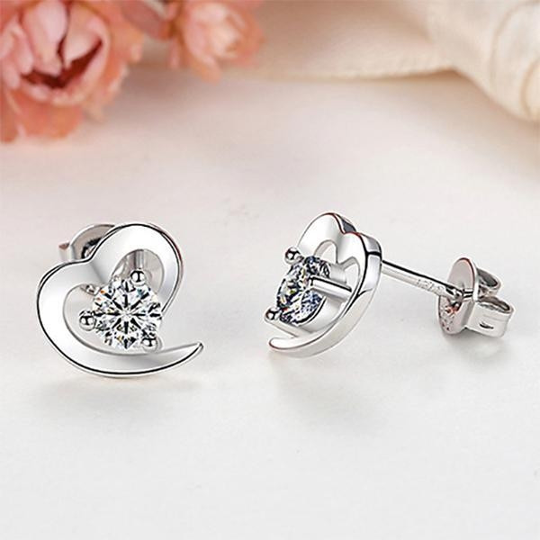 Love Forever 925 Sterling Silver Stud Earrings