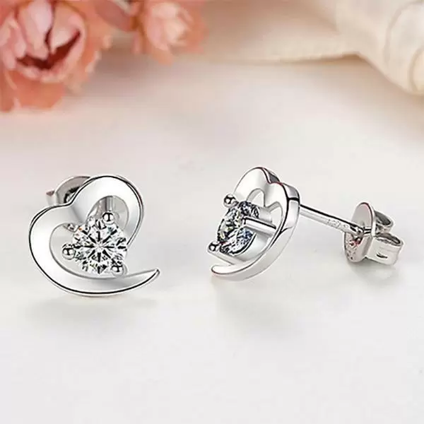Love Forever 925 Sterling Silver Stud Earrings