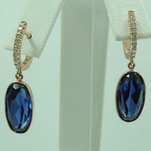 Handmade 3.45 Ct Oval Cut 925 Silver Earrings