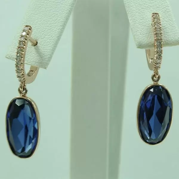 Handmade 3.45 Ct Oval Cut 925 Silver Earrings