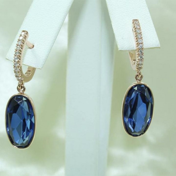 Handmade 3.45 Ct Oval Cut 925 Silver Earrings