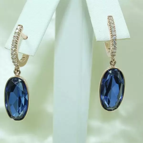 Handmade 3.45 Ct Oval Cut 925 Silver Earrings