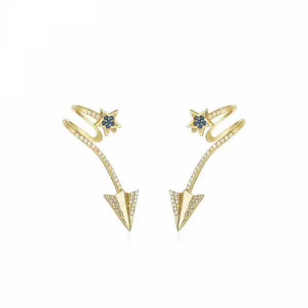 Paper Airplane Wrap Earrings Studs Clips