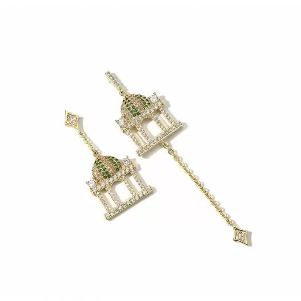 Asymmetrical Earrings Building Series Arab Night