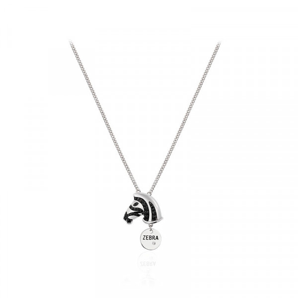African Prairie Series Zebra Pendant Necklace