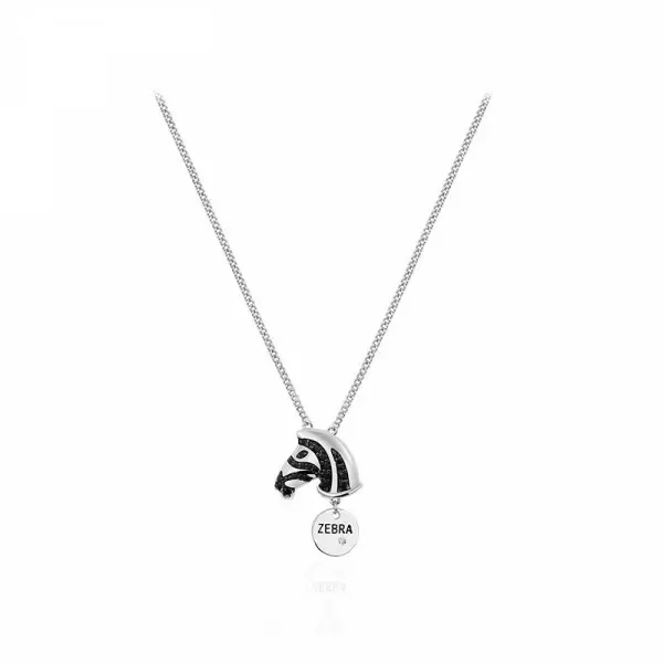 African Prairie Series Zebra Pendant Necklace