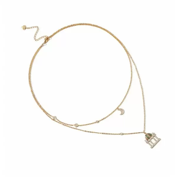 Architectural Collection Arabian Night Double Layer Pendant Necklace