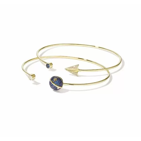 Paper Airplane Opening Bracelet Female