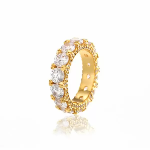 Handmade Yellow Color Round Cut Men's Ring Band