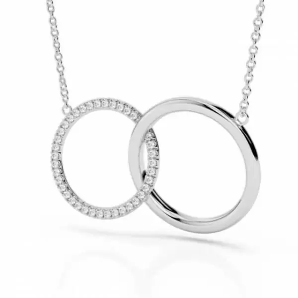 Handmade 3 Colors Circle with Gemstones Pendant Necklace