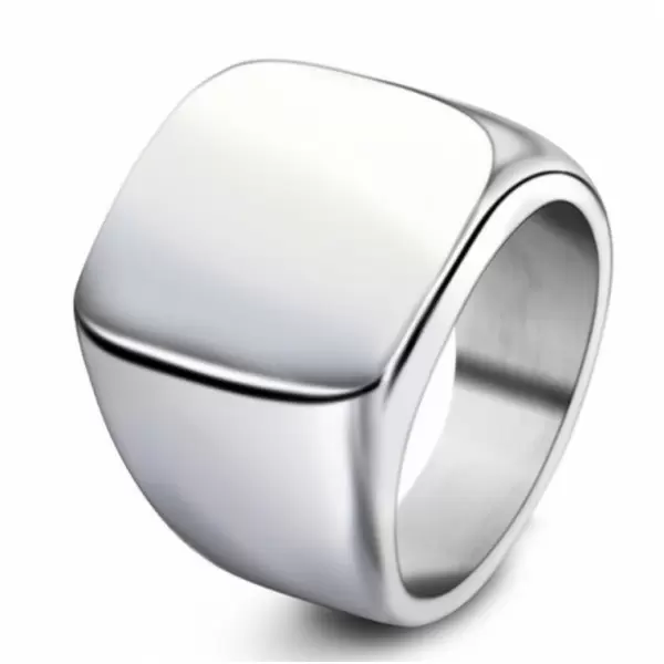 18mm Width Titanium Steel 4 Colors Men's Ring Band