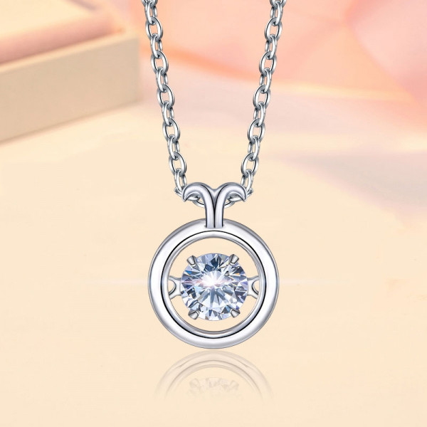 Handmade Constellation Design Dancing Stone Pendent Necklace