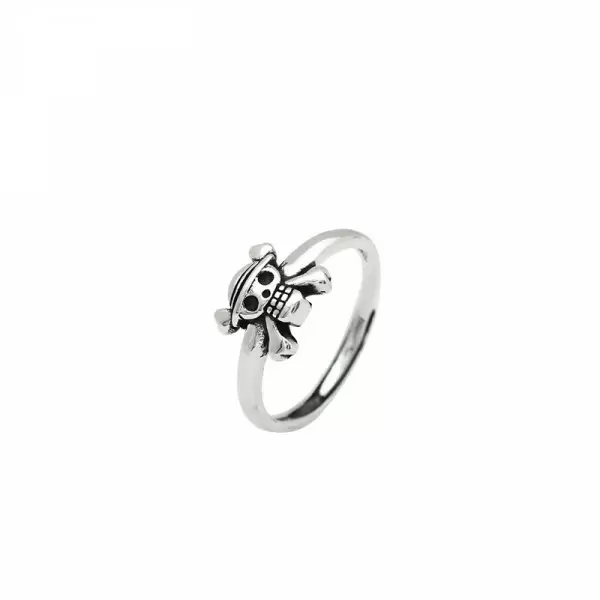 Sterling Silve Retro Skull Ring  Eternity Ring 