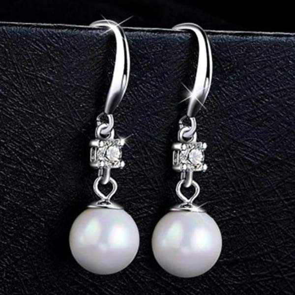 Classic Pearl Sterling Silver Earrings