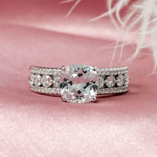 Handmade 2.0 CT Cushion Cut Engagement Ring