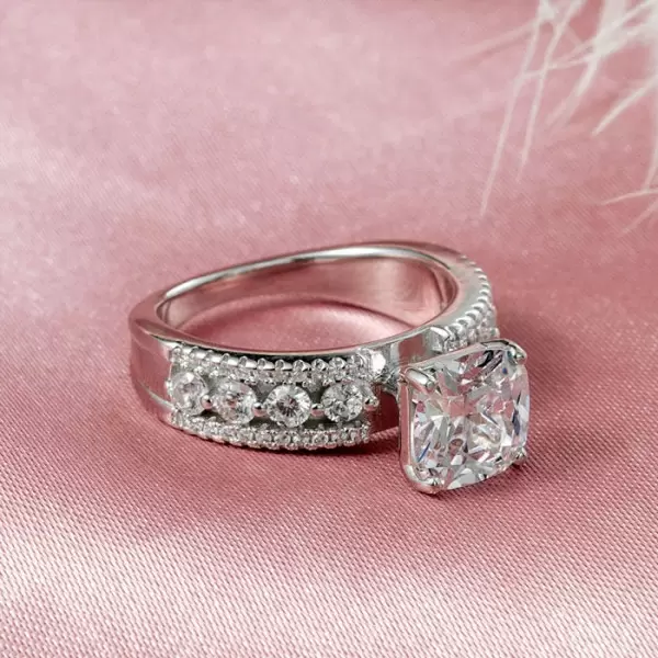 Handmade 2.0 CT Cushion Cut Engagement Ring