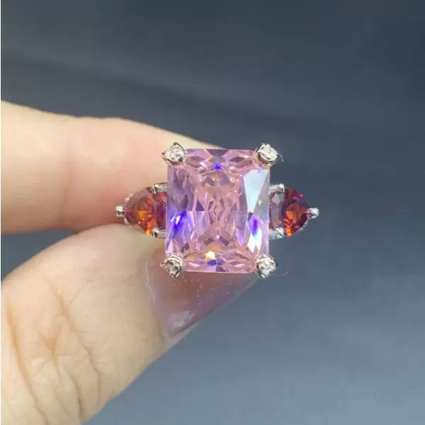 Radiant cut sales pink sapphire
