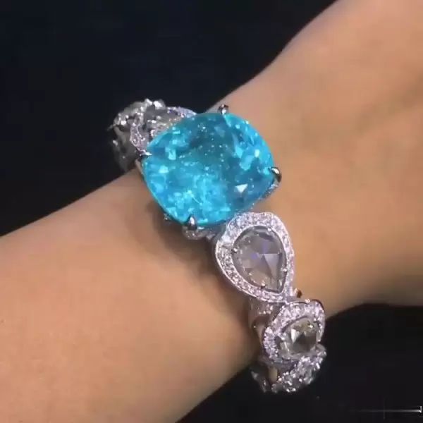 Luxury Ocean Blue Sapphire Bracelet