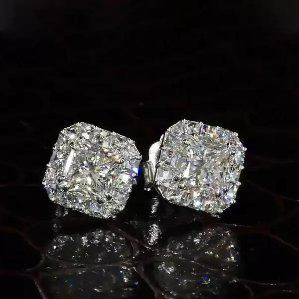 8ctw Multi-Cut White Sapphire Stud Earrings