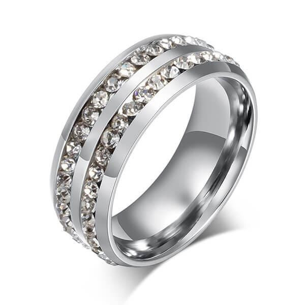 1.25ct Round Cut White Sapphire Eternity Band for Men