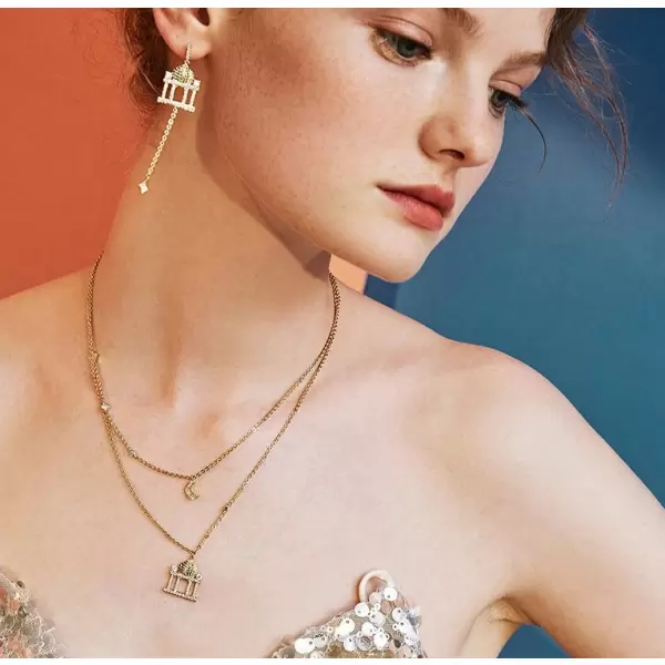 Architectural Collection Arabian Night Double Layer Pendant Necklace