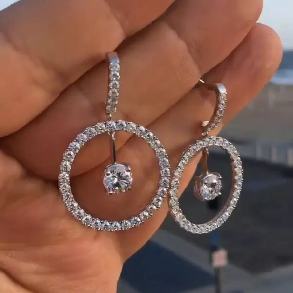 Handmade Dancing Stunning Earrings Hoops