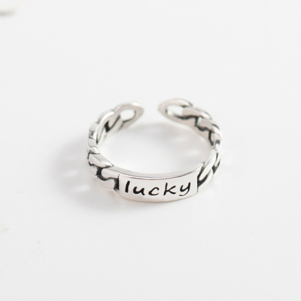 925 Sterling Silver Handmade Lucky Ring
