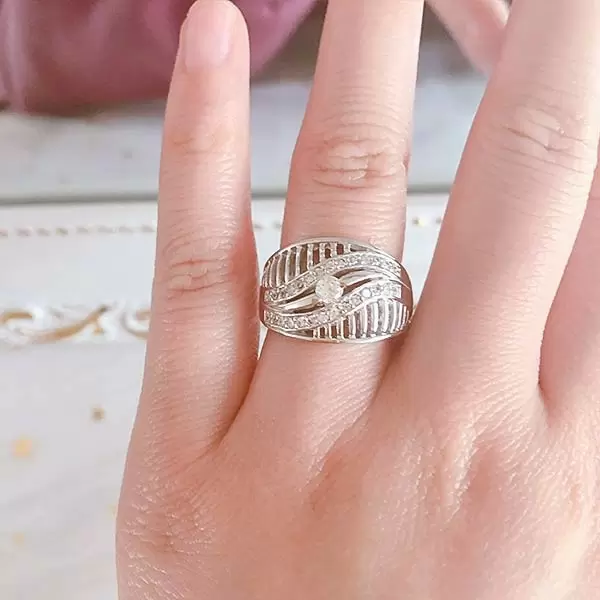 Handmade Fancy Sterling Silver Wedding Band
