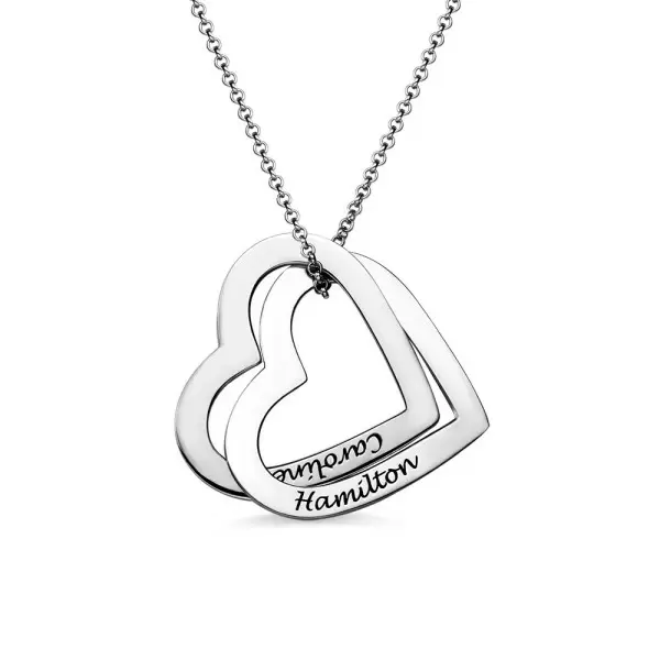 Interlocking Hearts Name Necklace
