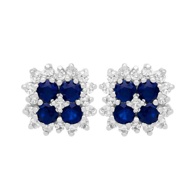 15MM Diameter Cluster Flower Stud Earrings