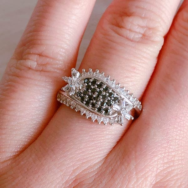 Handmade Midnight Black 925 Sterling Silver Women's Band