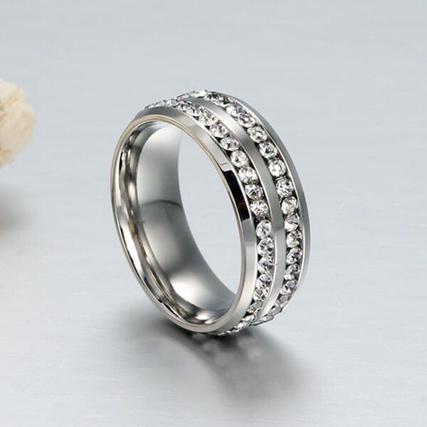 1.25ct Round Cut White Sapphire Eternity Band for Men