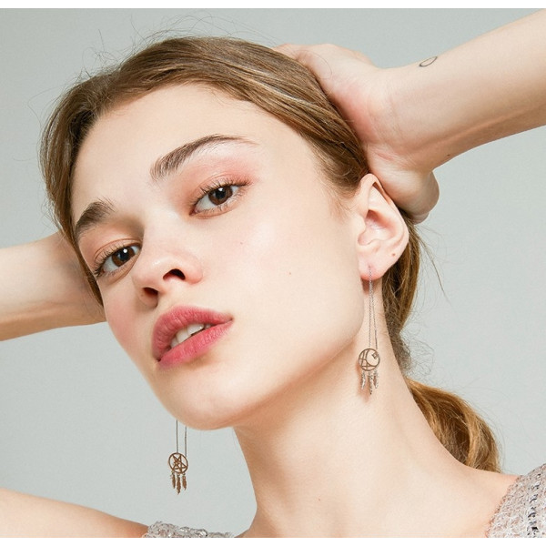 Dream Catcher Earrings Female Long Tassel Ear Line
