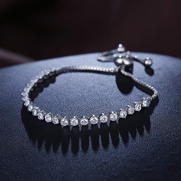 Fashion White Sapphire Adjustable Bracelet