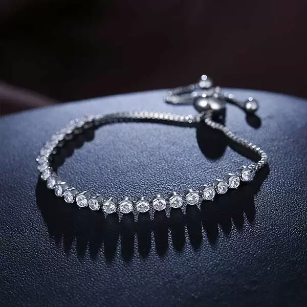 Fashion White Sapphire Adjustable Bracelet