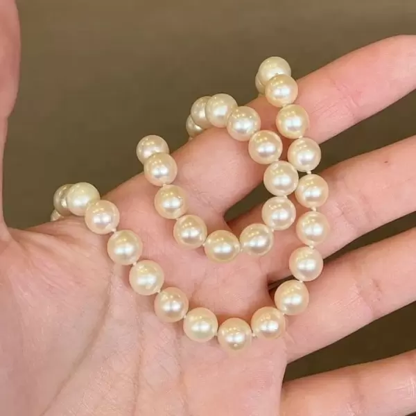 6MM Created Pearl Statement Necklace