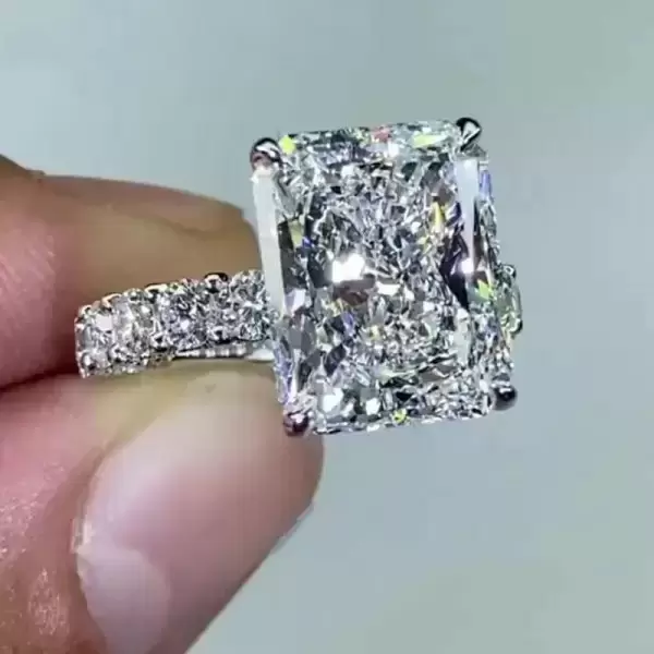 Radiant cut white deals sapphire
