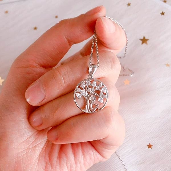 Handmade Under Tree Sterling Silver Necklace