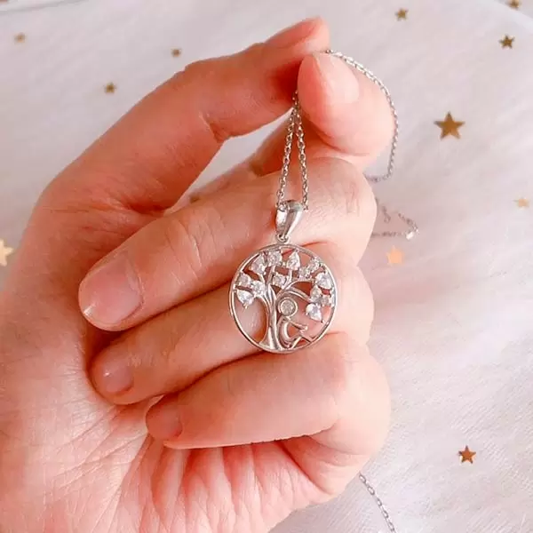 Handmade Under Tree Sterling Silver Necklace